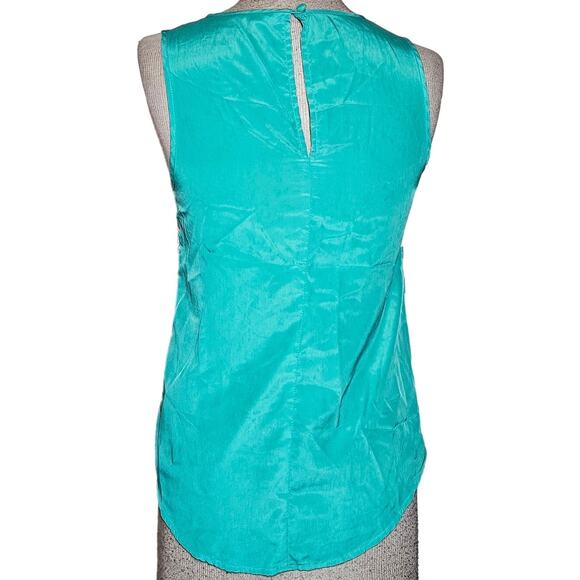 L Amour Blue and Pink Patterned Sleeveless Blouse Size Small - Picture 2 of 4